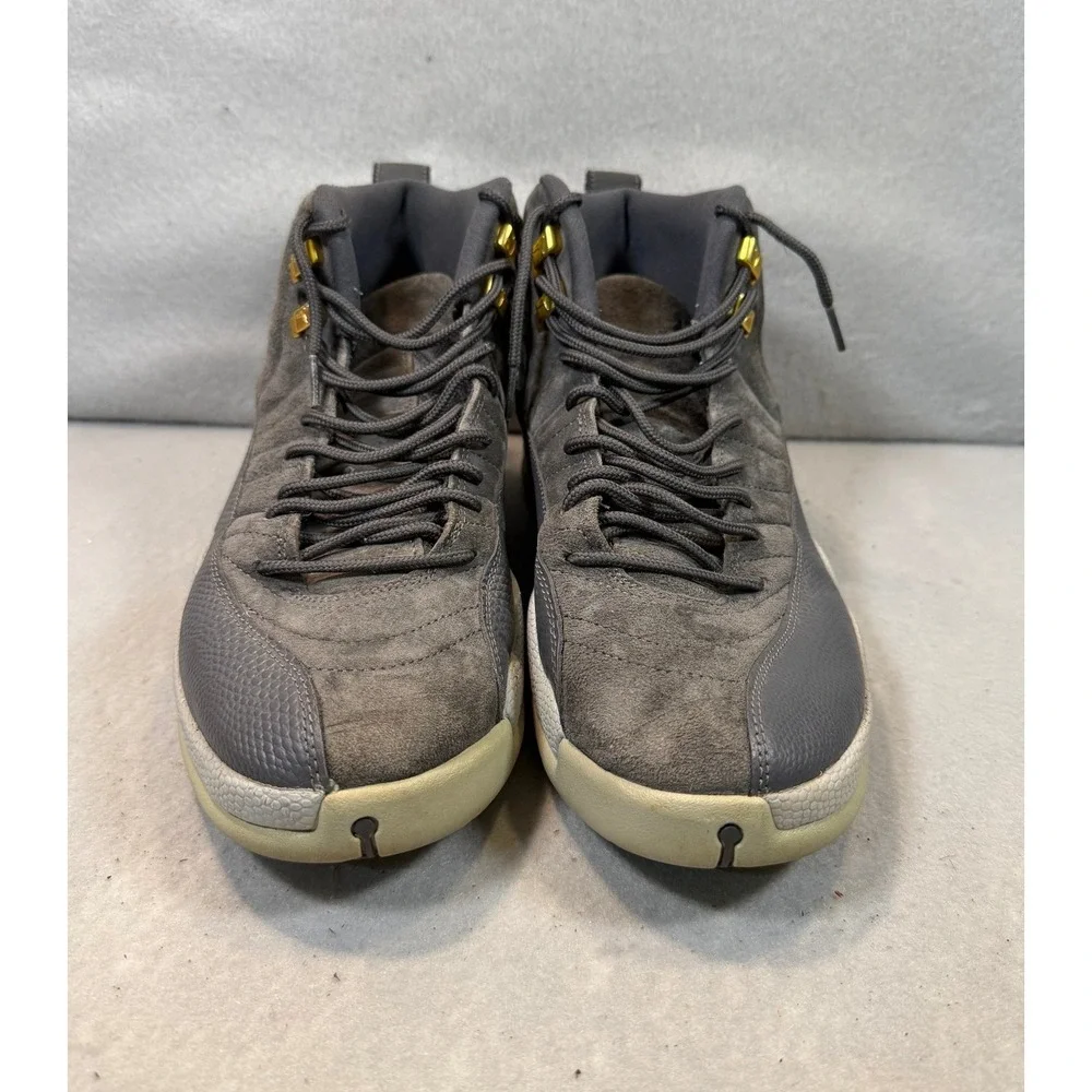 Air Jordan 12 Retro Dark Grey Suede Mens Basketball Shoes 130690-005 Size 11